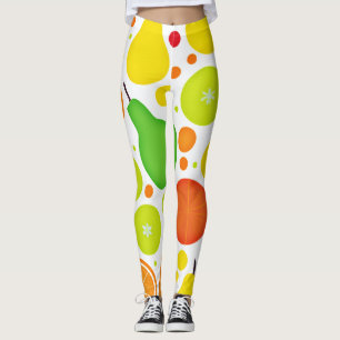 Farbenfrohe Fruitful Vibranful Art Leggings