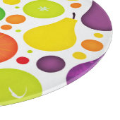 Farbenfrohe Fruitful Vibranful Art Schneidebrett (Ecke)