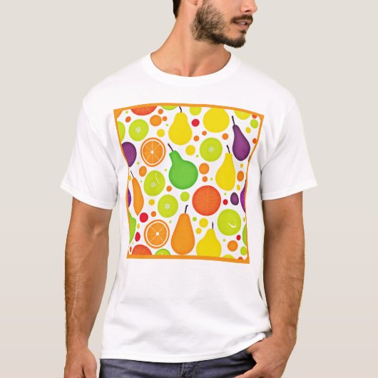 Farbenfrohe Fruitful Vibranful Art T-Shirt (Vorderseite)