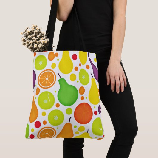 Farbenfrohe Fruitful Vibranful Art Tasche (Von Nahem)