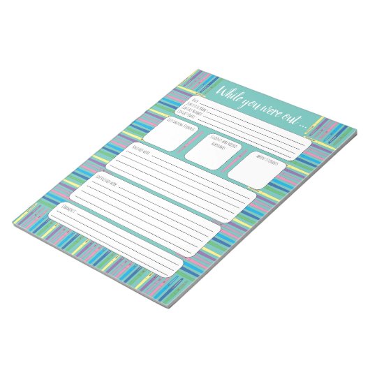 Farbenfrohe Füllfederhalter Ersetzen Lehrer Form N Notizblock (angewinkelt)