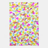 Farbenfrohe Fun Blobs Abstraktes Kunstmuster Geschirrtuch (Vertikal)