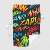 Farbenfrohe Fun Comic Pop Kunst und Kultur Golfhandtuch (Insitu)