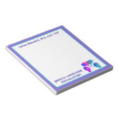 Farbenfrohe, Fun Custom SLP Notizblock! Notizblock (angewinkelt)