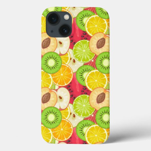 Farbenfrohe Fun Frucht Muster Case-Mate iPhone Hülle (Rückseite)