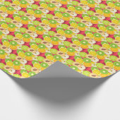 Farbenfrohe Fun Frucht Muster Geschenkpapier (Ecke)