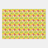 Farbenfrohe Fun Frucht Muster Geschenkpapier Set (Vorderseite 2)