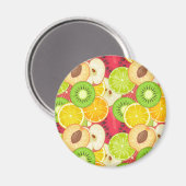 Farbenfrohe Fun Frucht Muster Magnet (Vorderseite/Rückseite)