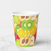 Farbenfrohe Fun Frucht Muster Pappbecher (Rechts)