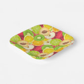 Farbenfrohe Fun Frucht Muster Pappteller (Gewinkelt)