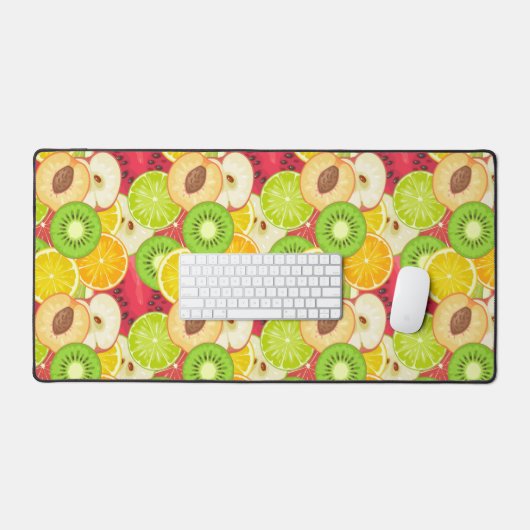Farbenfrohe Fun Frucht Muster Schreibtischunterlage (Tastatur & Maus)