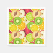 Farbenfrohe Fun Frucht Muster Serviette (Vorderseite)