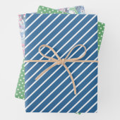 Farbenfrohe Fun Funny Holiday Snowmen Art Pattern Geschenkpapier Set (Beispiel)