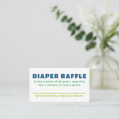 Farbenfrohe Fun Gender Neutral Baby Diaper Raffle  Visitenkarte (Stehend Vorderseite)