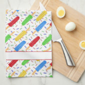 Farbenfrohe Fun Ice Pop und Sprinkles Sommermuster Geschirrtuch (Viertel Falte)
