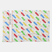 Farbenfrohe Fun Ice Pop und Sprinkles Sommermuster Geschirrtuch (Horizontal)