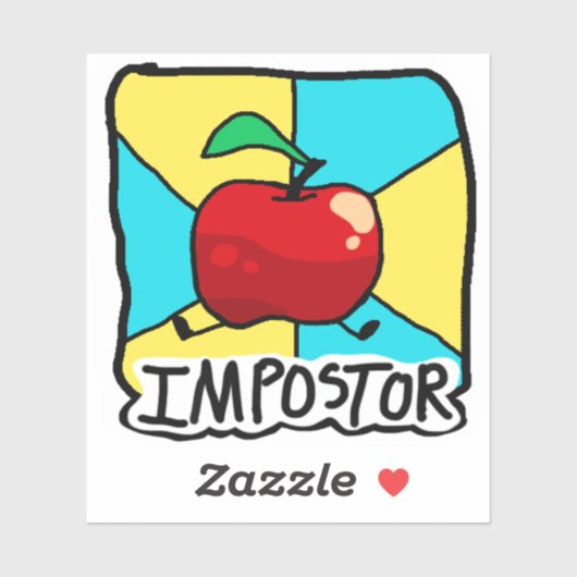 Farbenfrohe Fun Impostor-Aufkleber Aufkleber (Blatt)