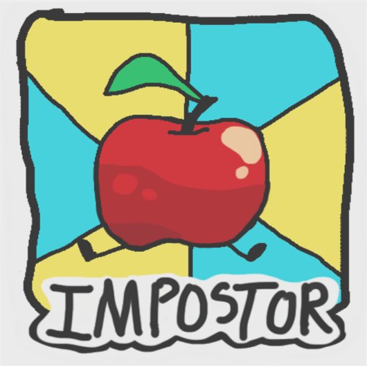 Farbenfrohe Fun Impostor-Aufkleber Aufkleber (Vorderseite)