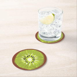 Farbenfrohe Fun kivi Magi Färbung Modernes grünes  Runder Pappuntersetzer