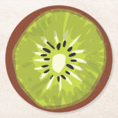 Farbenfrohe Fun kivi Magi Färbung Modernes grünes Runder Pappuntersetzer (Vorderseite)