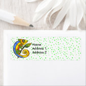 Farbenfrohe Fun Lizard Zweig Grüne Punkte (Insitu)