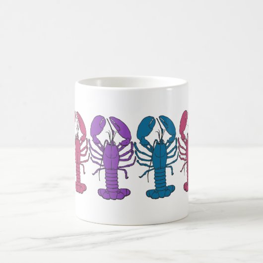 Farbenfrohe Fun Lobster Crustaceanca Kaffeetasse (Mittel)