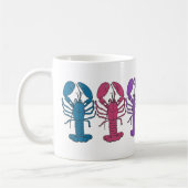 Farbenfrohe Fun Lobster Crustaceanca Kaffeetasse (Links)