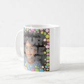 Farbenfrohe Fun Pastel Blase Rahmen Border für Fot Kaffeetasse (Vorderseite Links)