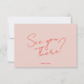 Farbenfrohe Fun Retro Whimsical Minimalistisch Wed RSVP Karte (Vorderseite)