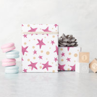Farbenfrohe Fun Rosa Sterne und Party der gelben K