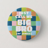 Farbenfrohe Fun Schachbrett Block Kinderdusche Big Button (Vorderseite)