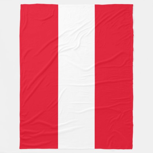 Farbenfrohe Fun Sporty Bright Red Weiße Streifen Fleecedecke (Vorderseite)