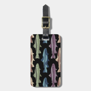 Farbenfrohe Fun Trout Fish Muster Gepäckanhänger