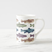 Farbenfrohe Fun Trout Fish Muster Porzellantasse (Rechts)