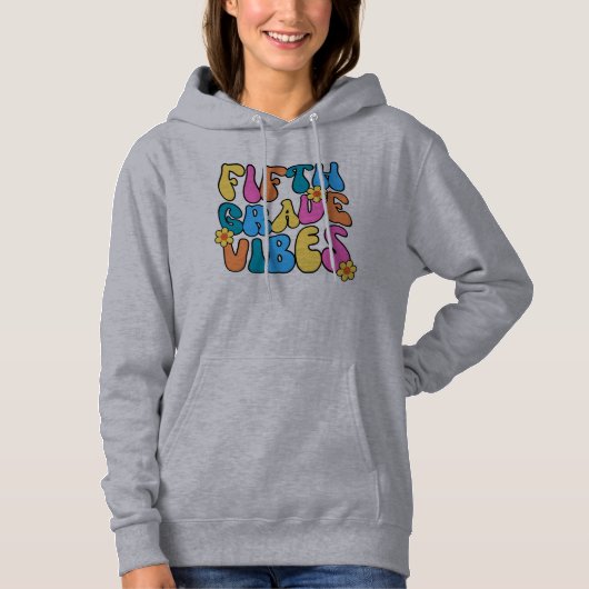 Farbenfrohe Fünfte Klasse - Zurück zur Schule Hoodie (Vorderseite)