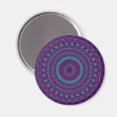 Farbenfrohe Funkelnd Jewel Tone Mandala Magnet (Vorderseite/Rückseite)