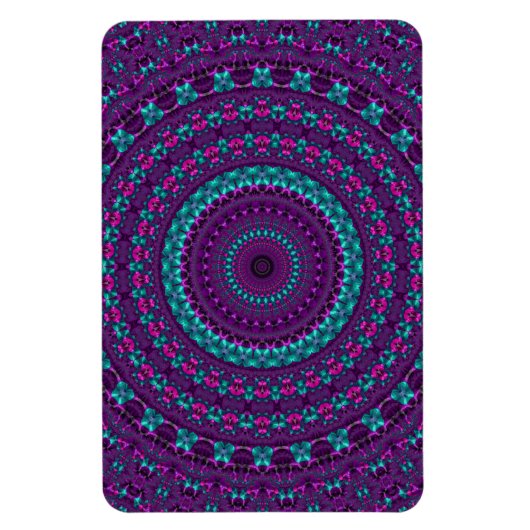 Farbenfrohe Funkelnd Jewel Tone Mandala Magnet (Vertikal)