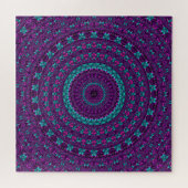 Farbenfrohe Funkelnd Jewel Tone Mandala Puzzle (Horizontal)