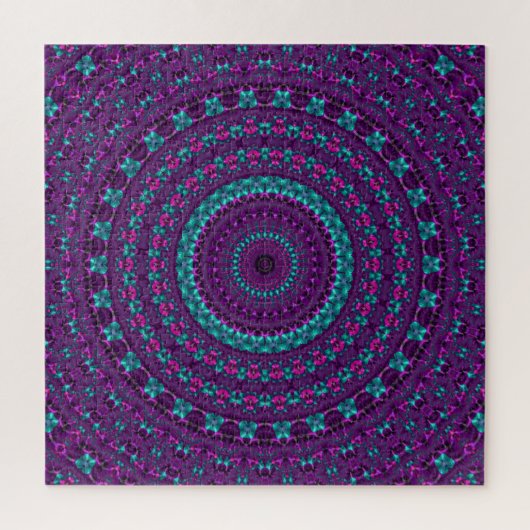 Farbenfrohe Funkelnd Jewel Tone Mandala Puzzle (Vertikal)