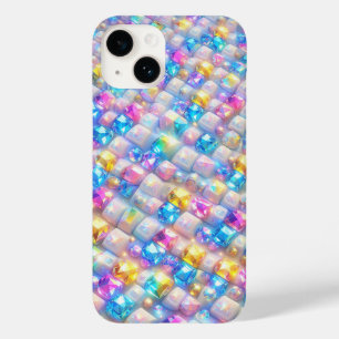 Farbenfrohe funkelnde Edelstein-Mosaik Luxus-Diama Case-Mate iPhone 14 Hülle
