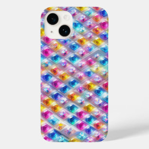 Farbenfrohe funkelnde Edelstein-Mosaik Luxus-Diama Case-Mate iPhone 14 Hülle