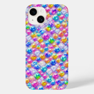 Farbenfrohe funkelnde Edelstein-Mosaik Luxus-Diama Case-Mate iPhone 14 Hülle