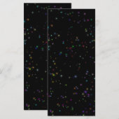 Farbenfrohe funkelnde Sterne im dunkelschwarzen De (Vorne/Hinten)