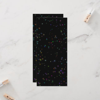 Farbenfrohe funkelnde Sterne im dunkelschwarzen De