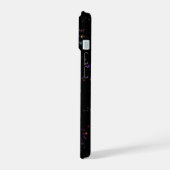 Farbenfrohe funkelnde Sterne im dunkelschwarzen De iPhone 15 Hülle (Linke Seite)