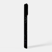 Farbenfrohe funkelnde Sterne im dunkelschwarzen De iPhone 15 Hülle (Rechte Seite)
