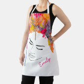 Farbenfrohe, funkige Dame coole Haare Schürze (InSitu)