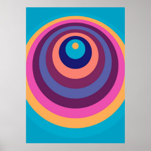 Farbenfrohe funkige Streifen moderne geometrische  Poster