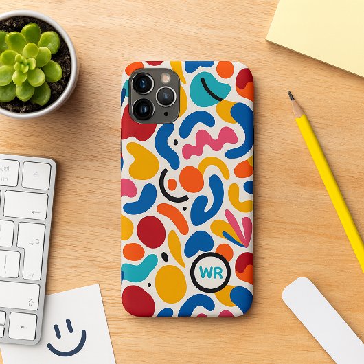 Farbenfrohe Funky Amorphe Formen Art Pattern Case-Mate iPhone Hülle