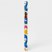 Farbenfrohe Funky Amorphe Formen Art Pattern iPhone Hülle (Rechte Seite)